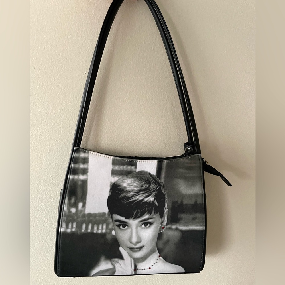 Audrey Hepburn Novelty Purse Bag with rhinestones